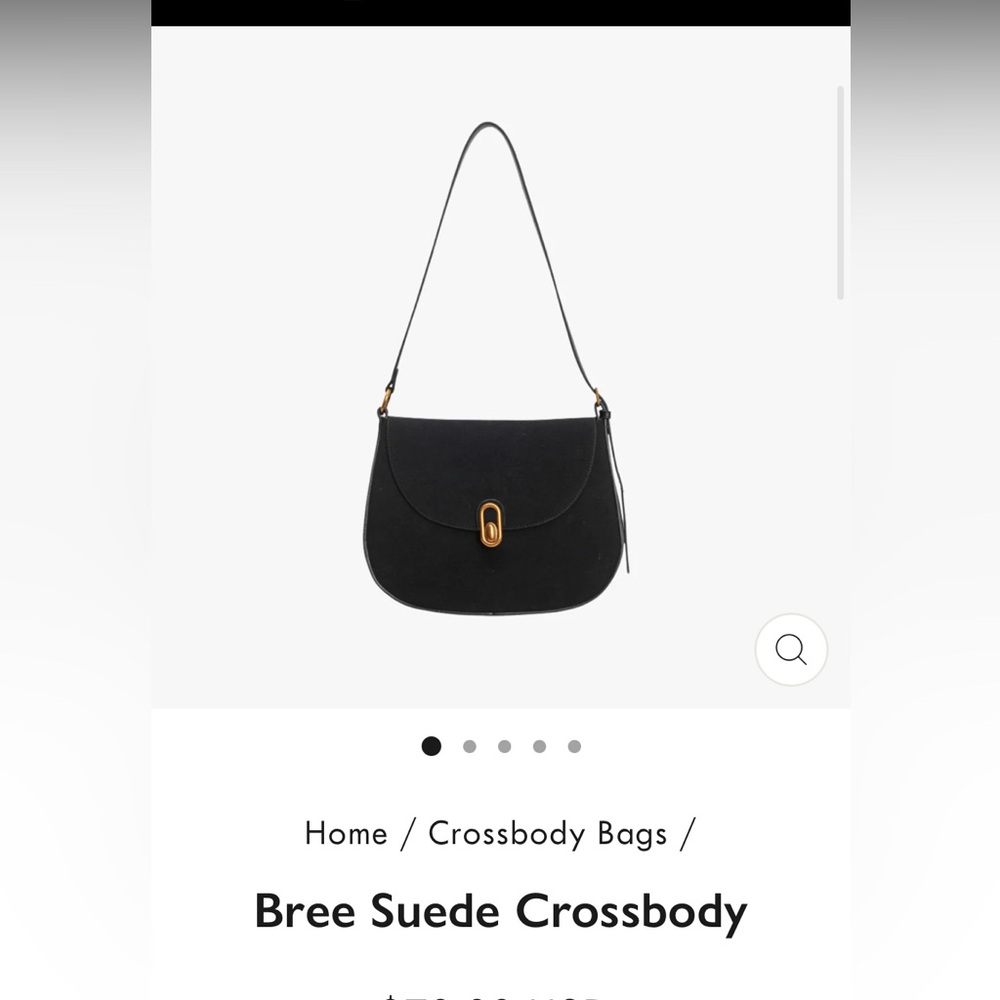 Suede handbag